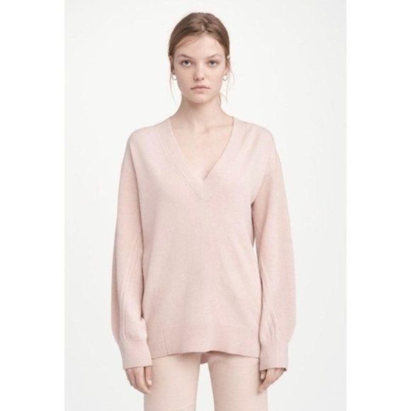 Rag & Bone Ace Cashmere Sweater Blush Pink - Picture 2 of 9